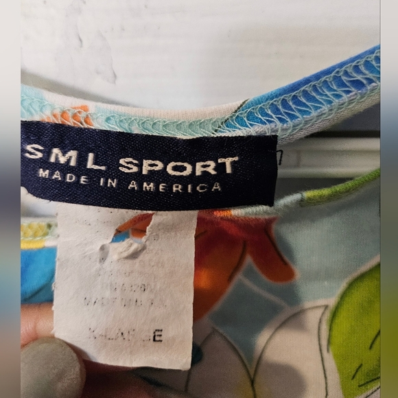 Vintage SML SPORT Colorful Floral Print Top - Picture 3 of 6